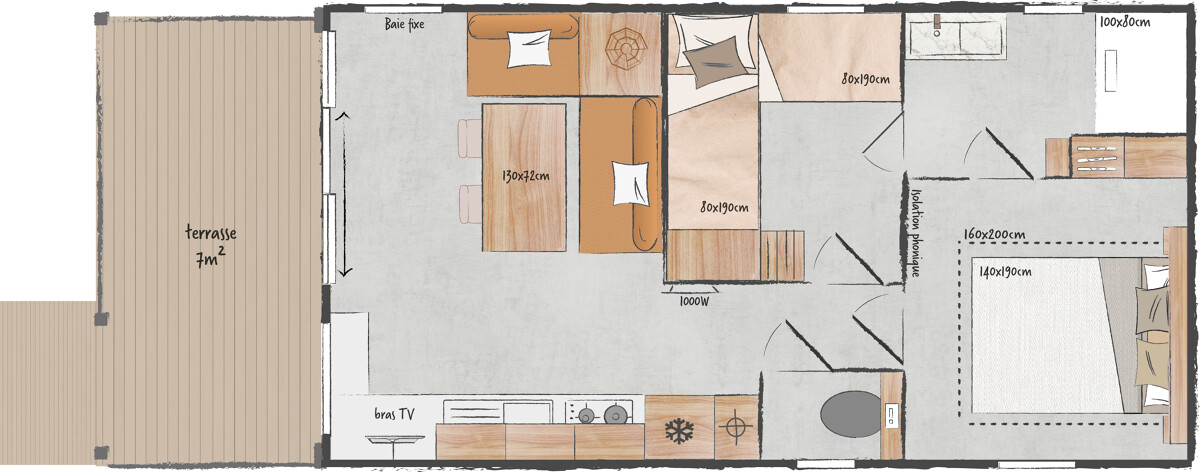 Mobil-home O’Hara Living 2 chambres - 8