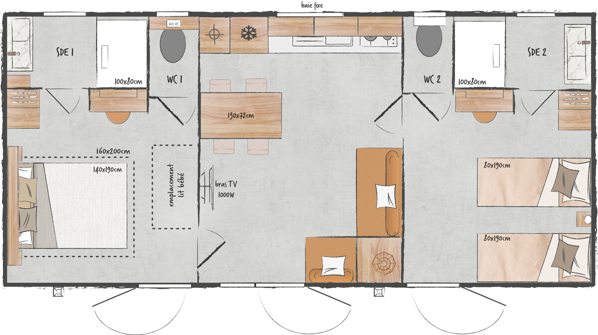 Mobil-home O’Hara 865 2 chambres - 5