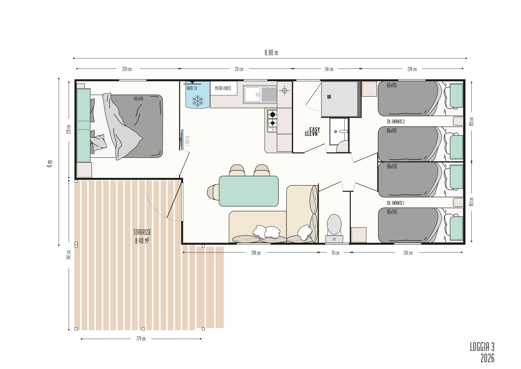 Mobil-home IRM LOGGIA 3 - 5