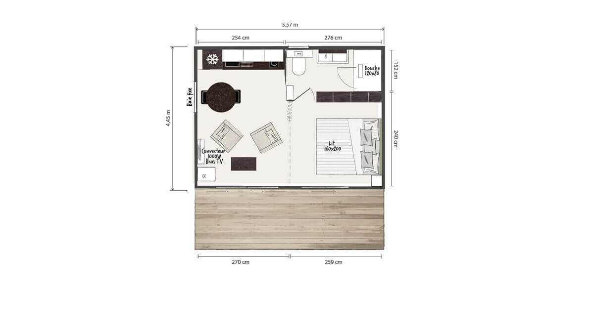 Mobil-home O’HARA KEY WEST 1 CHAMBRE - 1