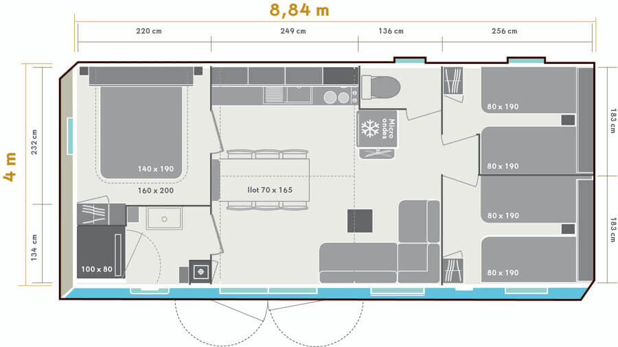 Mobil-home O’HARA 884 Toit 1 pente - 10