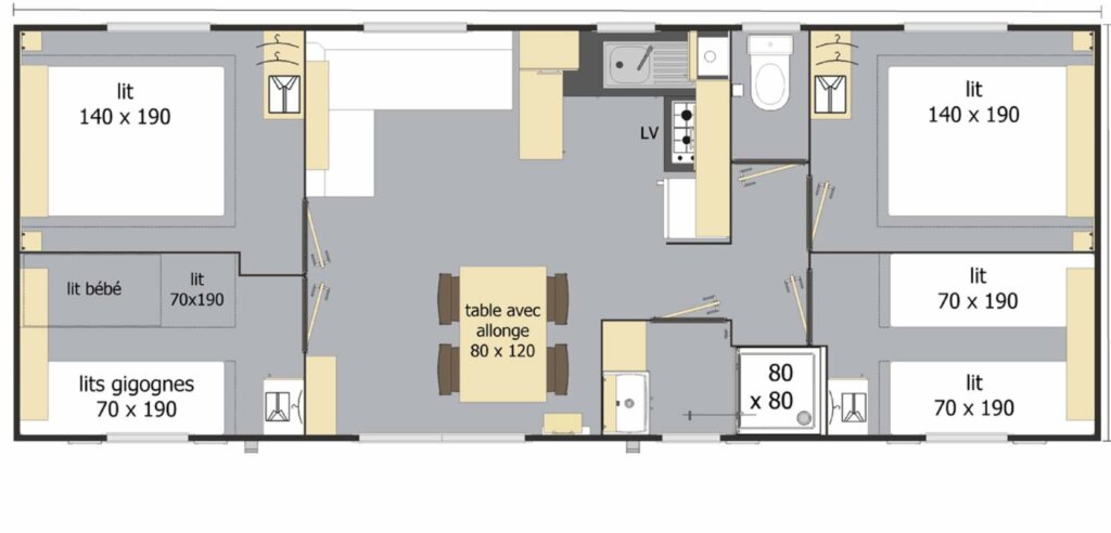 Mobil-home RAPIDHOME 4 CHAMBRES - 9