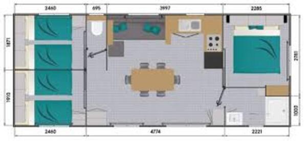 Mobil-home LOUISIANE CORAIL 3 CHAMBRES - 10