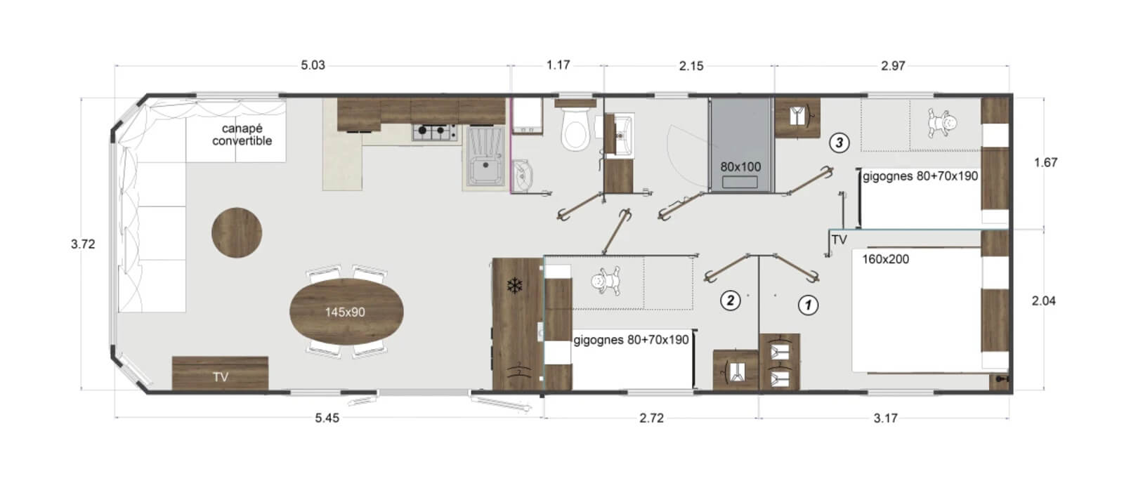 Mobil-home RAPIDHOME ELITE 1153 PANORAMIQUE - 10