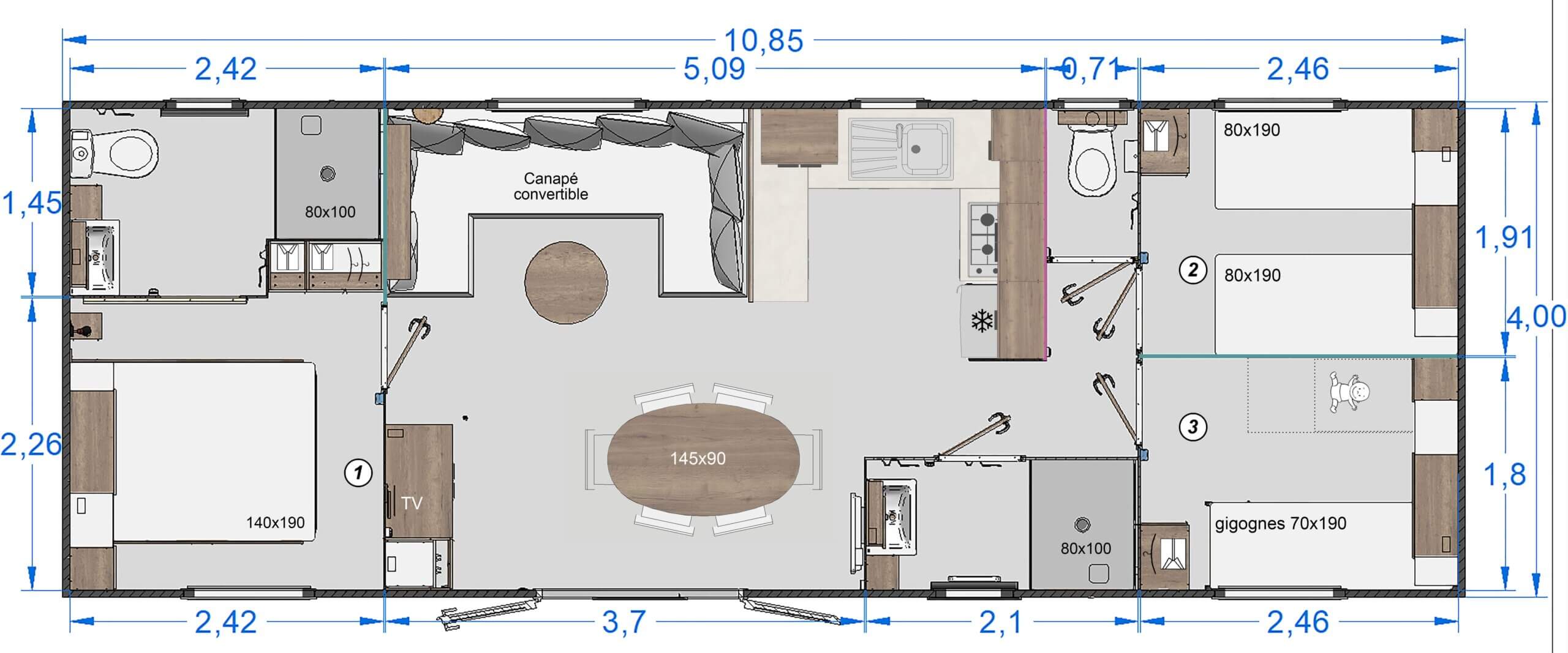 Mobil-home RAPIDHOME ELITE 1080 - 4