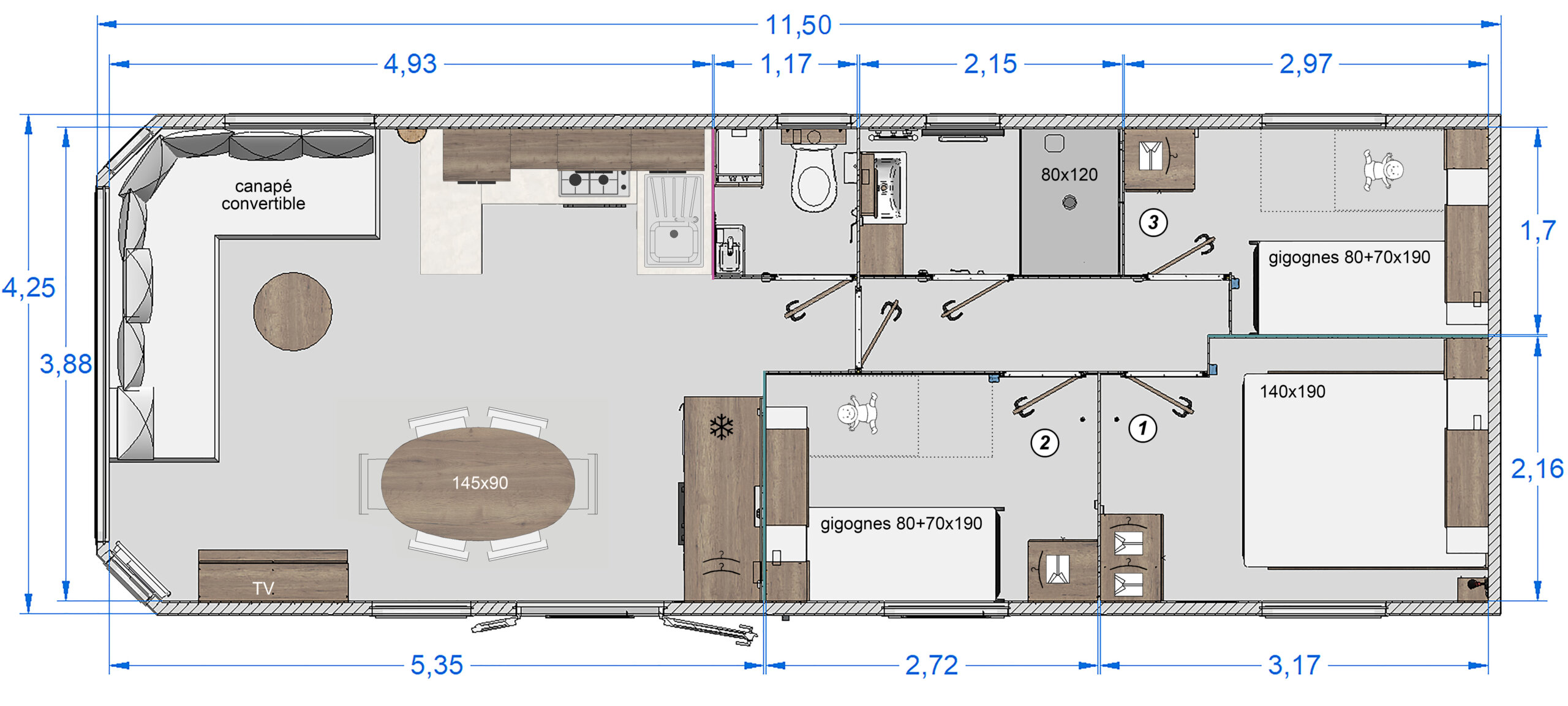 Mobil-home RAPIDHOME ELITE ER 1153 - 4